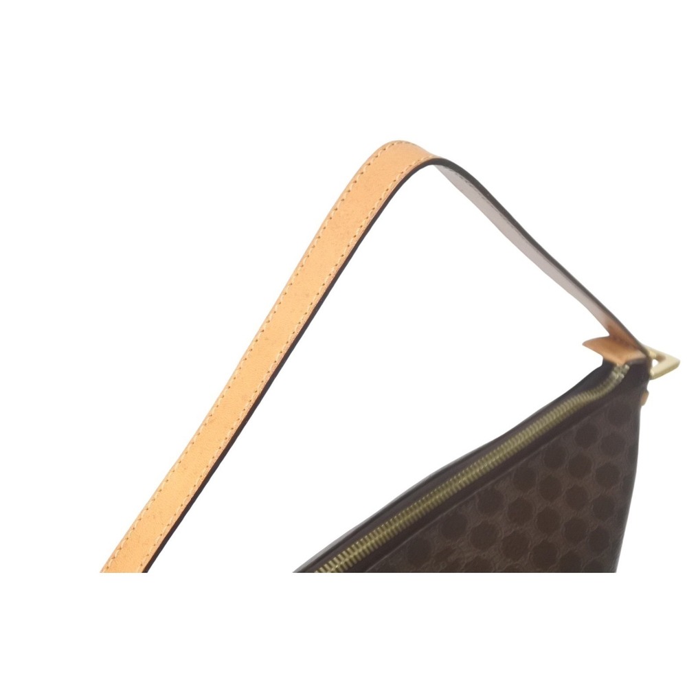 CELINE Macadam One Shoulder Hobo Bag CE Natural Leather Brown - Picture 4 of 9